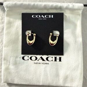 Coach Signature C Huggie Earrings